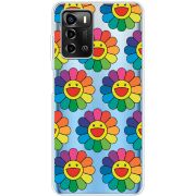 Прозрачный чехол BoxFace ZTE Blade A72 Hippie Flowers