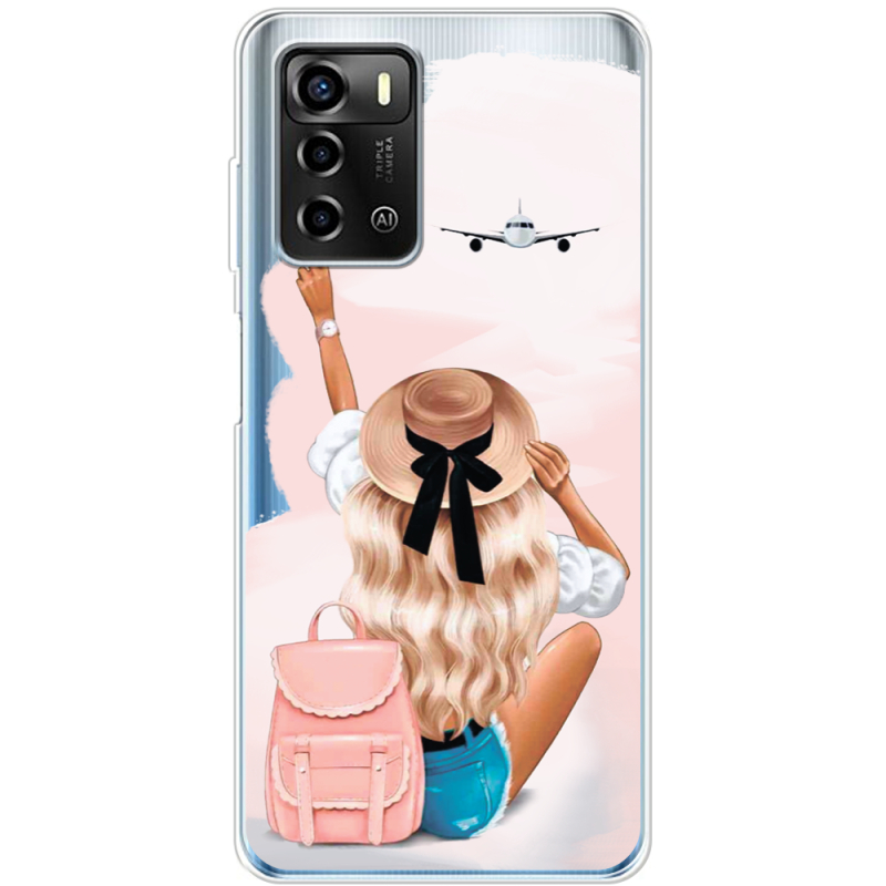 Прозрачный чехол BoxFace ZTE Blade A72 Travel Girl