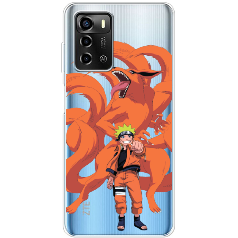 Прозрачный чехол BoxFace ZTE Blade A72 Naruto and Kurama