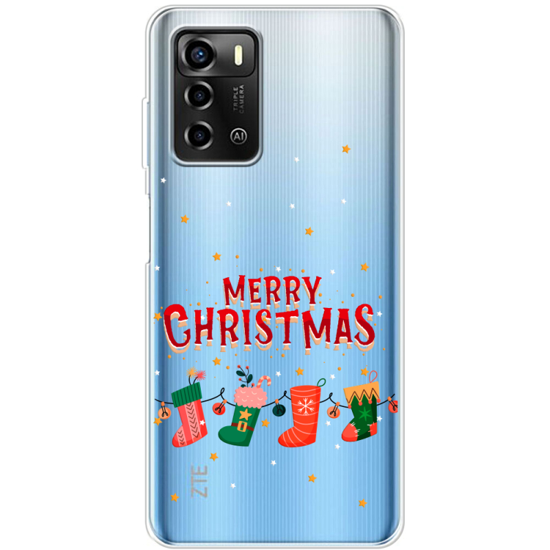 Прозрачный чехол BoxFace ZTE Blade A72 Merry Christmas