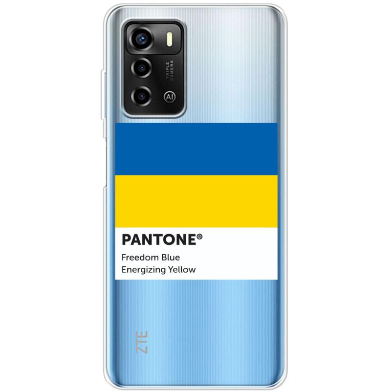 Прозрачный чехол BoxFace ZTE Blade A72 Pantone вільний синій