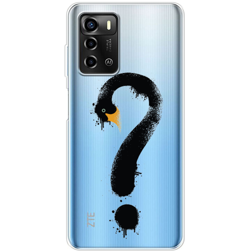 Прозрачный чехол BoxFace ZTE Blade A72 Swan question