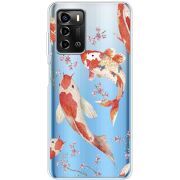 Прозрачный чехол BoxFace ZTE Blade A72 Japanese Koi Fish