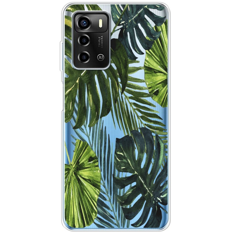 Прозрачный чехол BoxFace ZTE Blade A72 Palm Tree