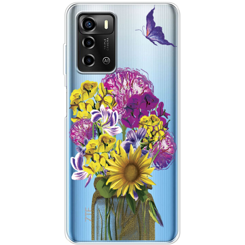 Прозрачный чехол BoxFace ZTE Blade A72 My Bouquet