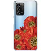 Прозрачный чехол BoxFace ZTE Blade A72 Red Poppies