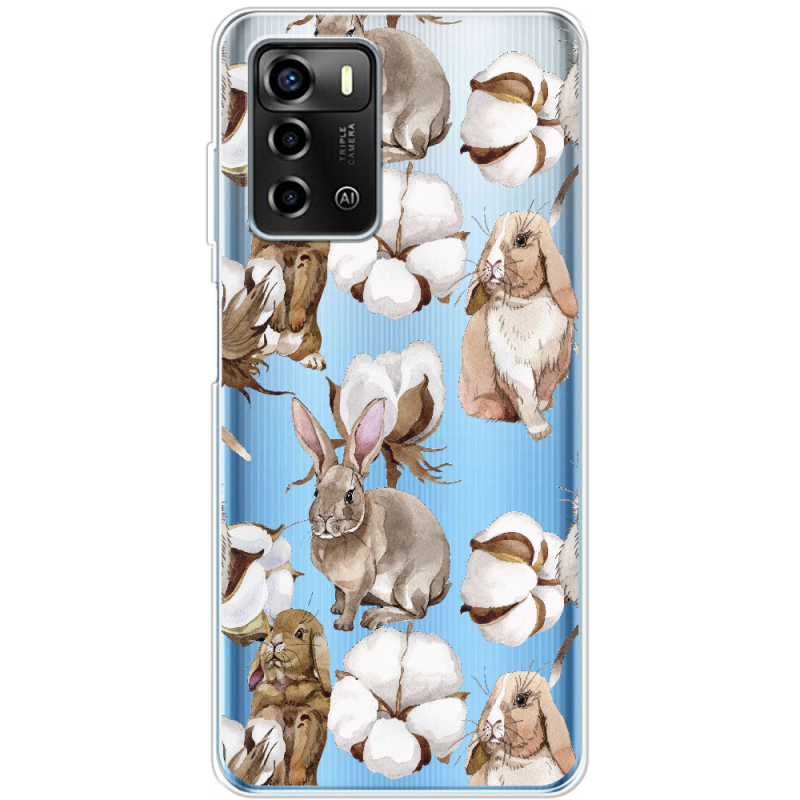 Прозрачный чехол BoxFace ZTE Blade A72 Cotton and Rabbits