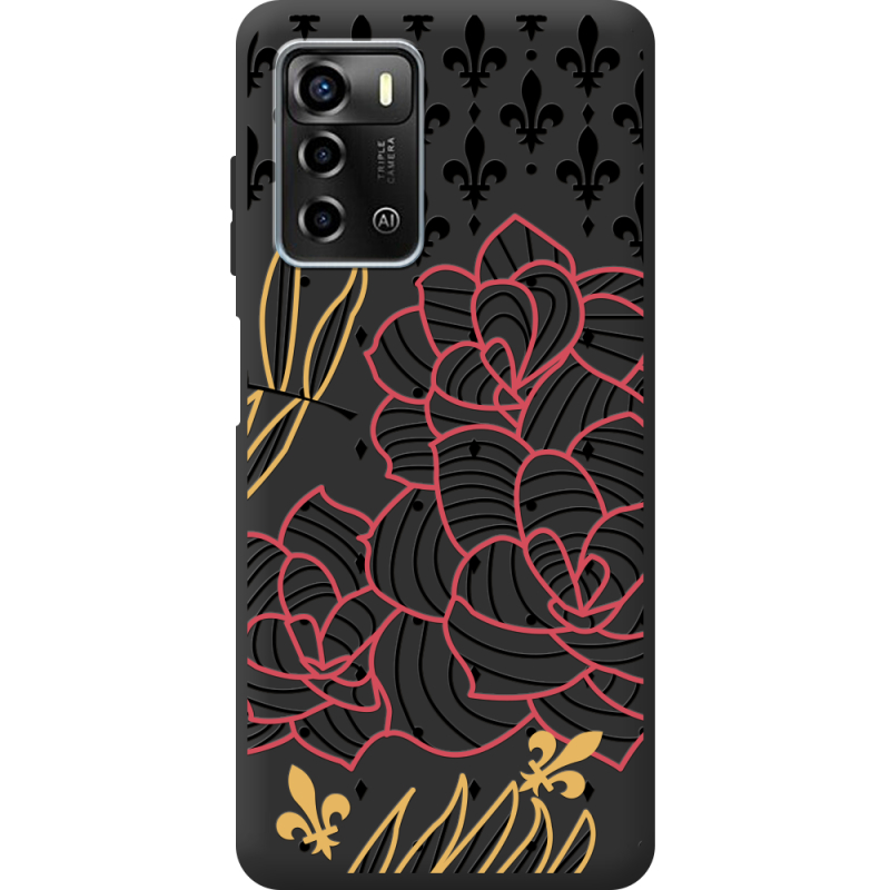 Черный чехол BoxFace ZTE Blade A72 FranceFlowers