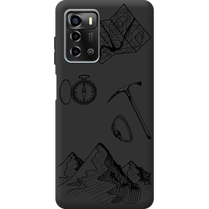 Черный чехол BoxFace ZTE Blade A72 Mountains