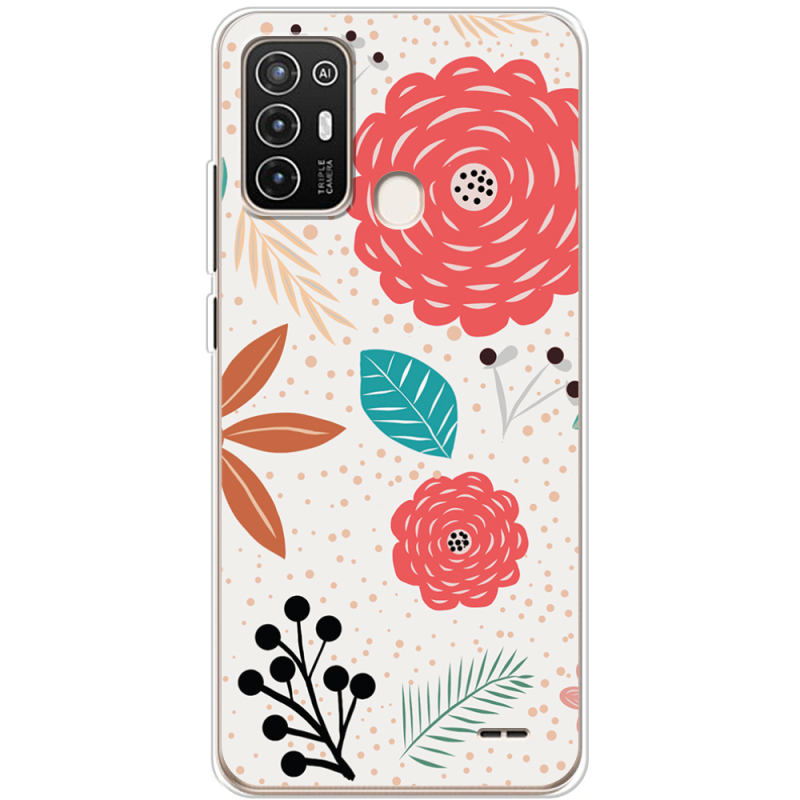 Чехол BoxFace ZTE Blade A52 Line Flowers