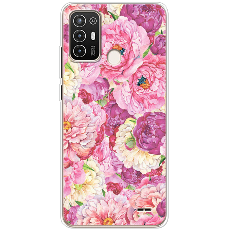 Чехол BoxFace ZTE Blade A52 Pink Peonies