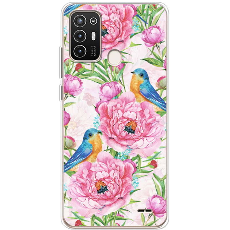 Чехол BoxFace ZTE Blade A52 Birds and Flowers