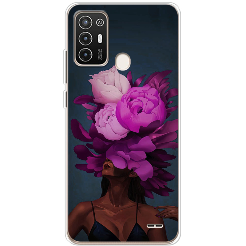 Чехол BoxFace ZTE Blade A52 Exquisite Purple Flowers