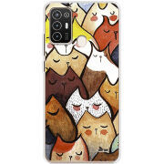 Чехол BoxFace ZTE Blade A52 Sleepy Cats