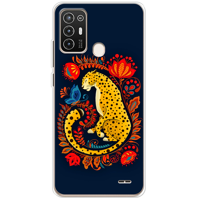 Чехол BoxFace ZTE Blade A52 Petrykivka Leopard