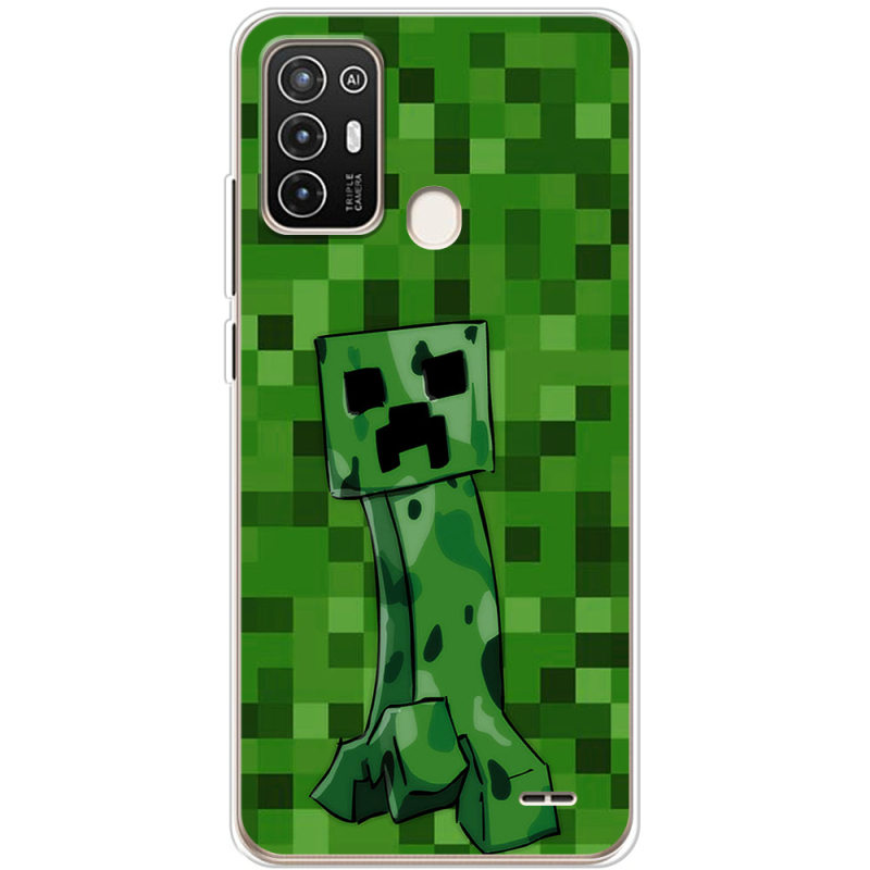 Чехол BoxFace ZTE Blade A52 Minecraft Creeper