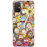 Чехол BoxFace ZTE Blade A52 Rick and Morty