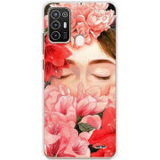 Чехол BoxFace ZTE Blade A52 Girl in Flowers