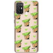 Прозрачный чехол BoxFace ZTE Blade A52 Pattern Baby Yoda