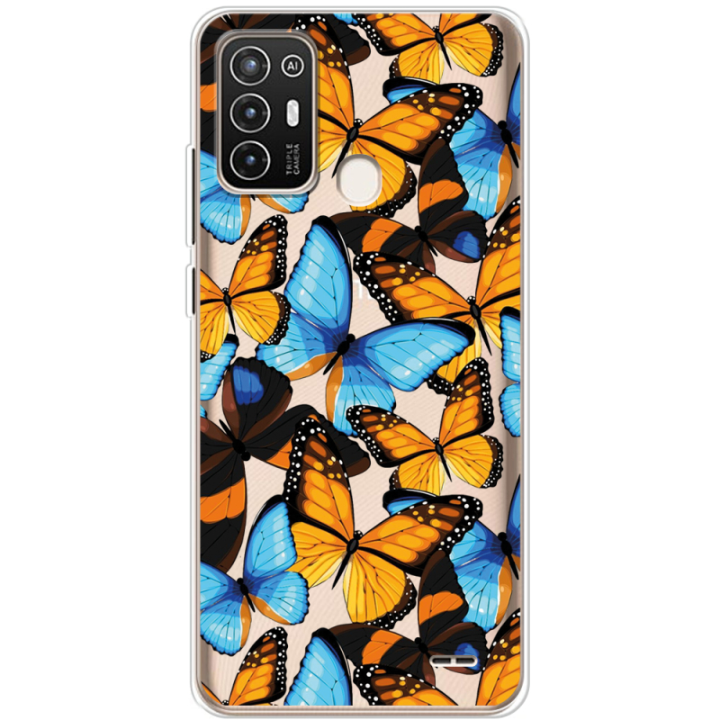 Прозрачный чехол BoxFace ZTE Blade A52 Butterfly Morpho