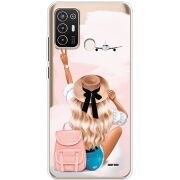 Прозрачный чехол BoxFace ZTE Blade A52 Travel Girl