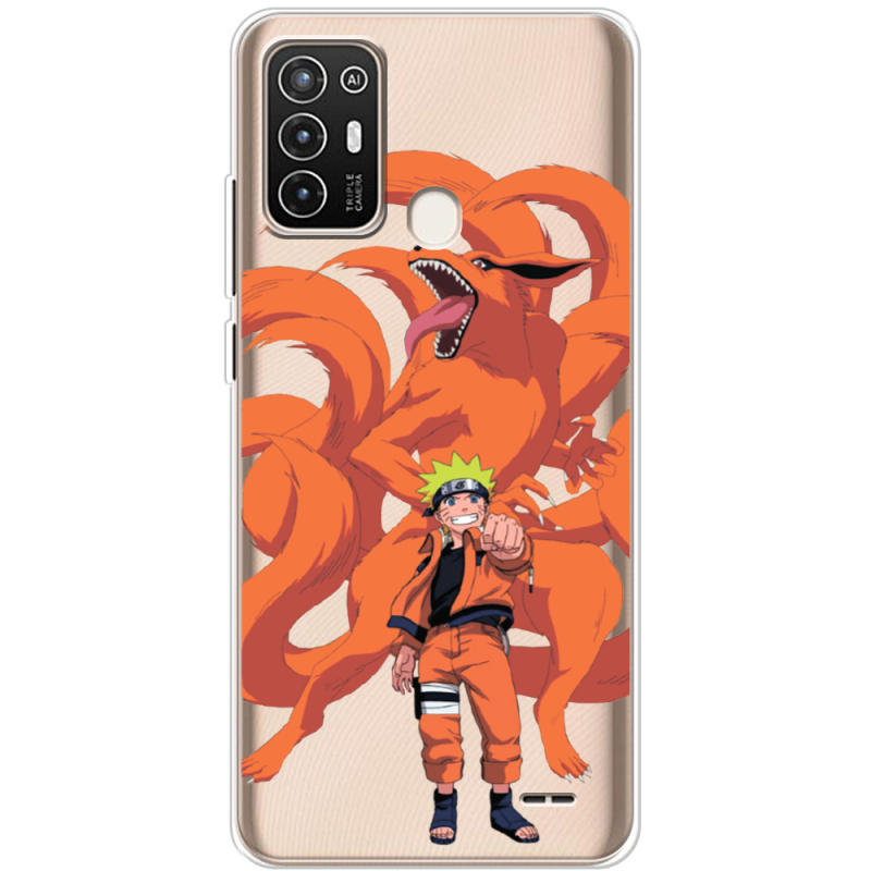 Прозрачный чехол BoxFace ZTE Blade A52 Naruto and Kurama