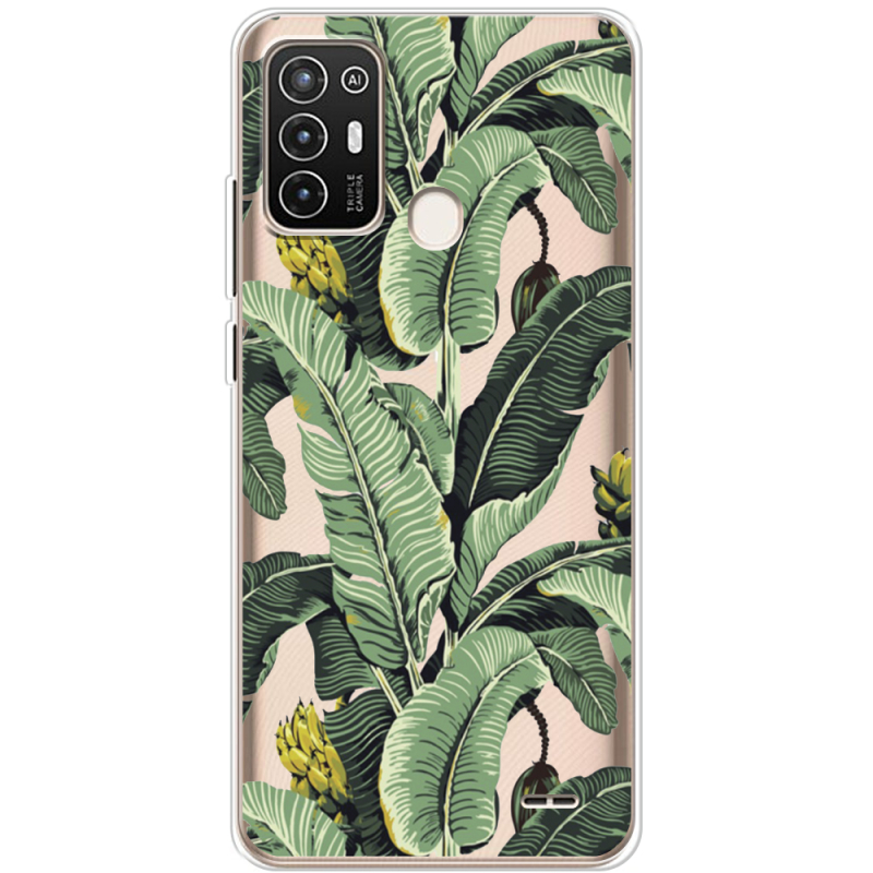 Прозрачный чехол BoxFace ZTE Blade A52 Banana Leaves