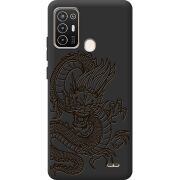 Черный чехол BoxFace ZTE Blade A52 Chinese Dragon