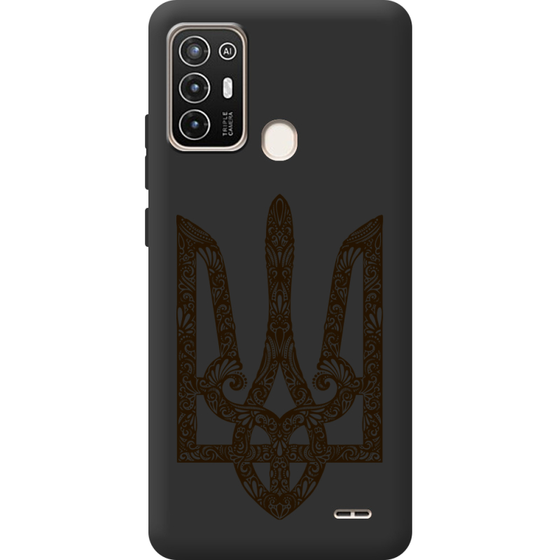 Черный чехол BoxFace ZTE Blade A52 Ukrainian Trident