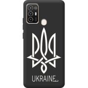 Черный чехол BoxFace ZTE Blade A52 Тризуб монограмма ukraine