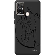 Черный чехол BoxFace ZTE Blade A52 Horse