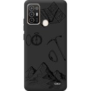 Черный чехол BoxFace ZTE Blade A52 Mountains