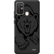 Черный чехол BoxFace ZTE Blade A52 Grizzly Bear