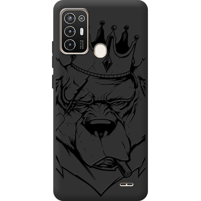 Черный чехол BoxFace ZTE Blade A52 Bear King