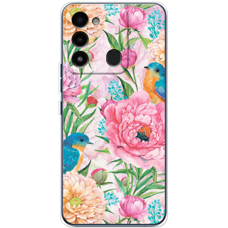 Чехол BoxFace Tecno Spark Go 2022 Birds in Flowers