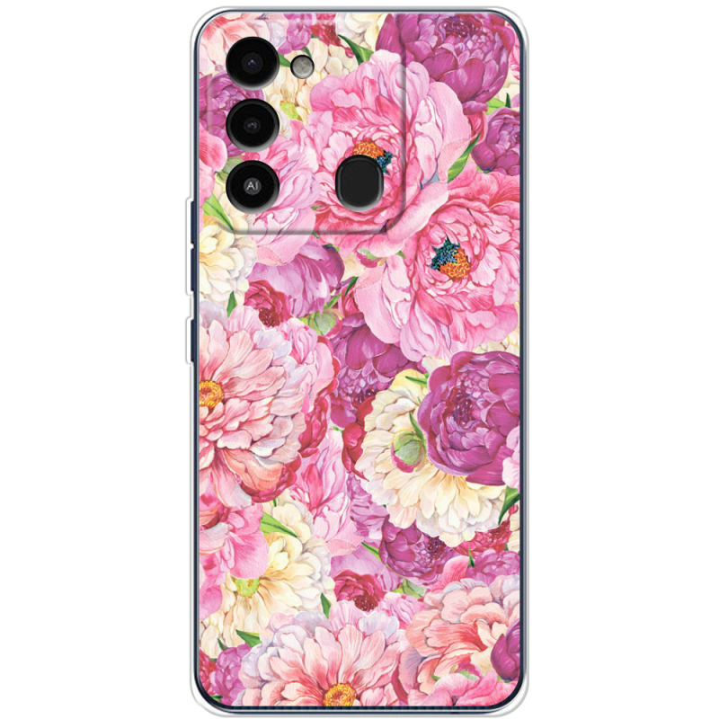 Чехол BoxFace Tecno Spark Go 2022 Pink Peonies