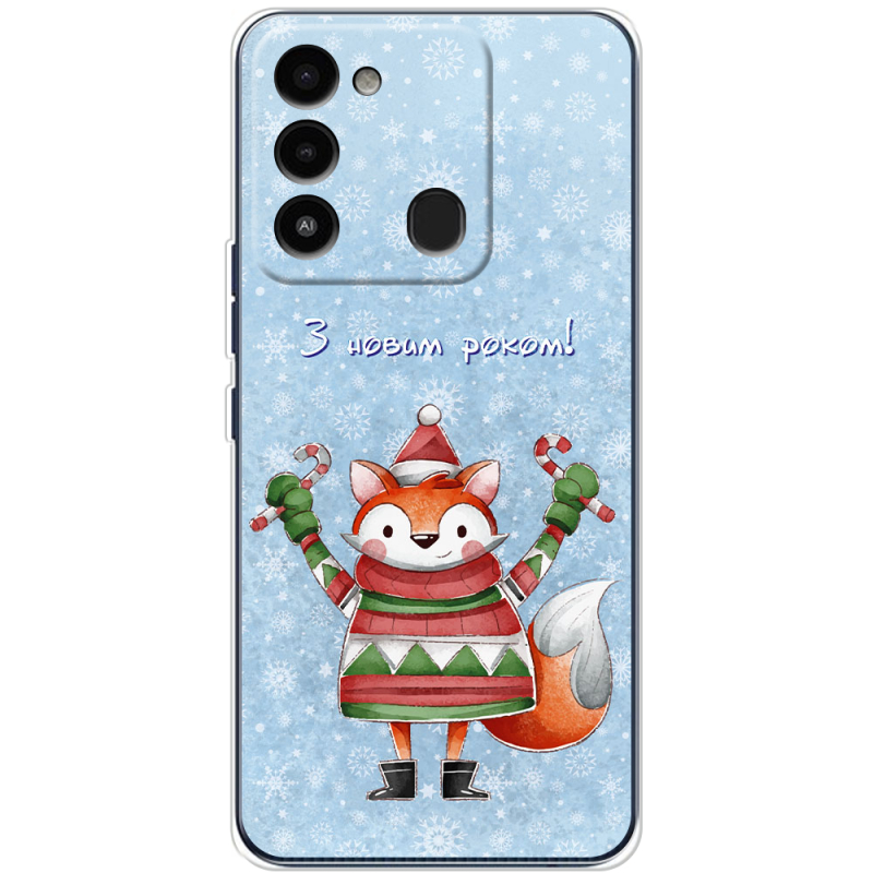 Чехол BoxFace Tecno Spark Go 2022 Fox З новим роком!