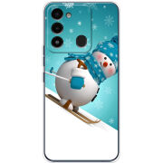 Чехол BoxFace Tecno Spark Go 2022 Skier Snowman