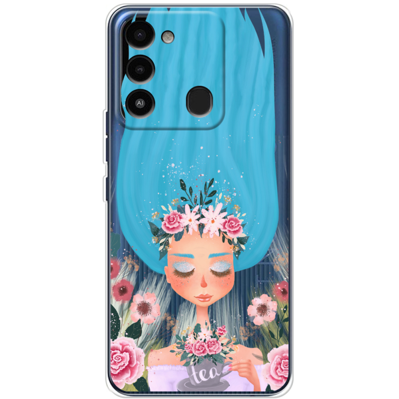 Прозрачный чехол BoxFace Tecno Spark Go 2022 Blue Hair