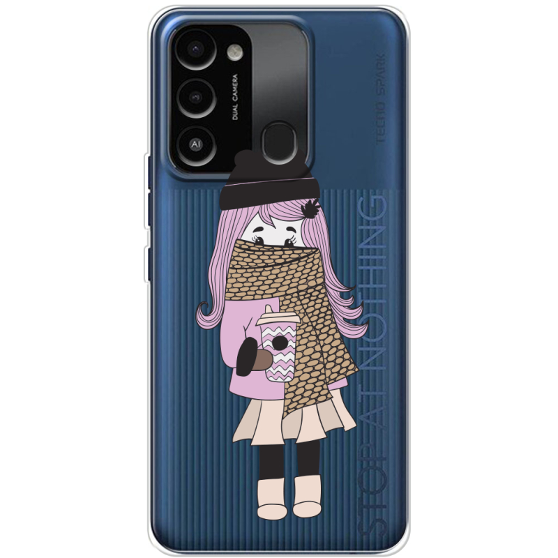 Прозрачный чехол BoxFace Tecno Spark Go 2022 Winter Morning Girl