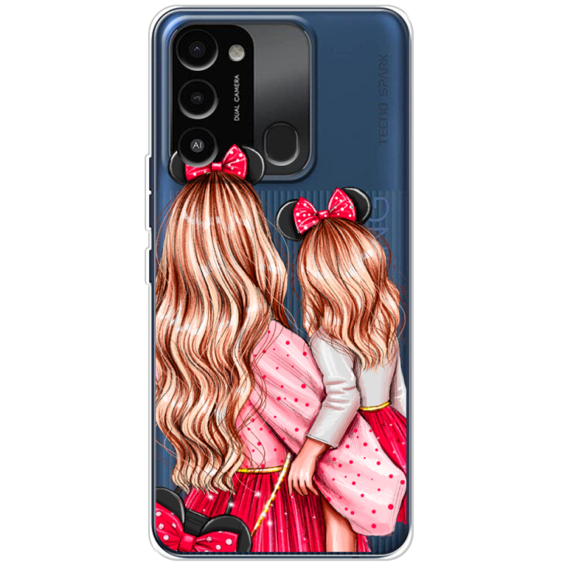 Прозрачный чехол BoxFace Tecno Spark Go 2022 Mouse Girls