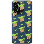 Прозрачный чехол BoxFace Tecno Spark Go 2022 Pattern Baby Yoda