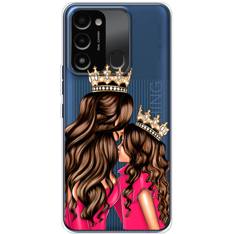 Прозрачный чехол BoxFace Tecno Spark Go 2022 Queen and Princess