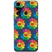 Прозрачный чехол BoxFace Tecno Spark Go 2022 Hippie Flowers