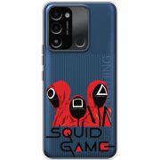 Прозрачный чехол BoxFace Tecno Spark Go 2022 siquid game люди в красном