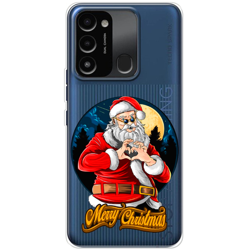 Прозрачный чехол BoxFace Tecno Spark Go 2022 Cool Santa