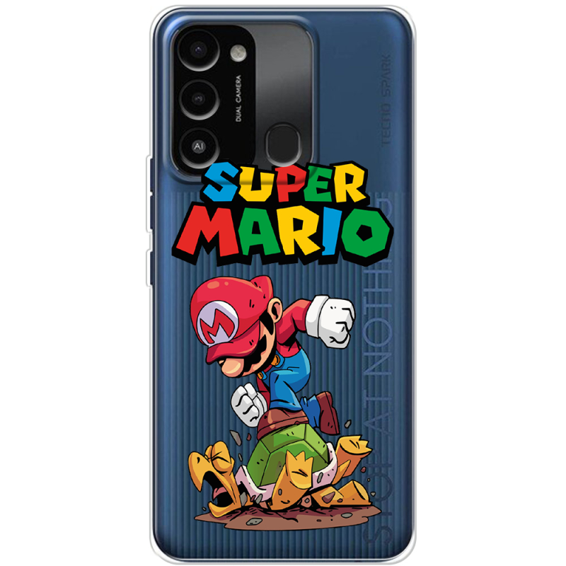 Прозрачный чехол BoxFace Tecno Spark Go 2022 Super Mario