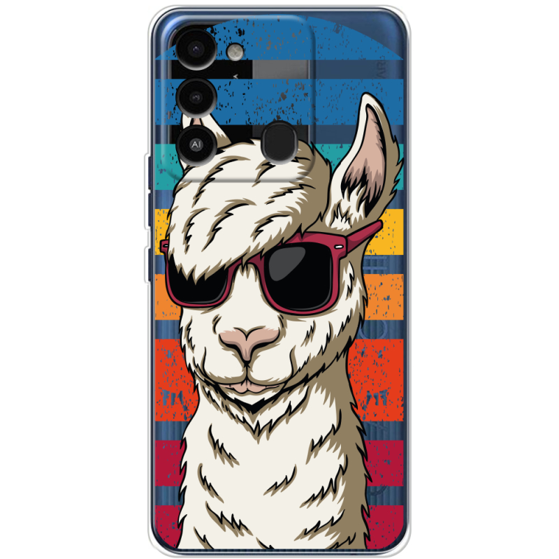 Прозрачный чехол BoxFace Tecno Spark Go 2022 Стильна Лама