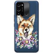 Прозрачный чехол BoxFace Tecno Spark Go 2022 Winking Fox