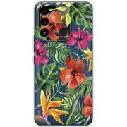 Прозрачный чехол BoxFace Tecno Spark Go 2022 Tropical Flowers